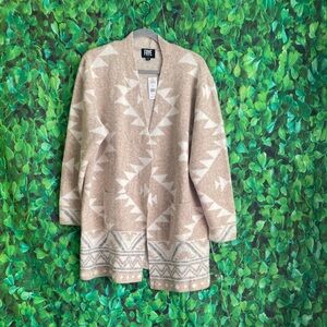 Frye - New Cream, Tan, & Gray Long Aztec Cardigan